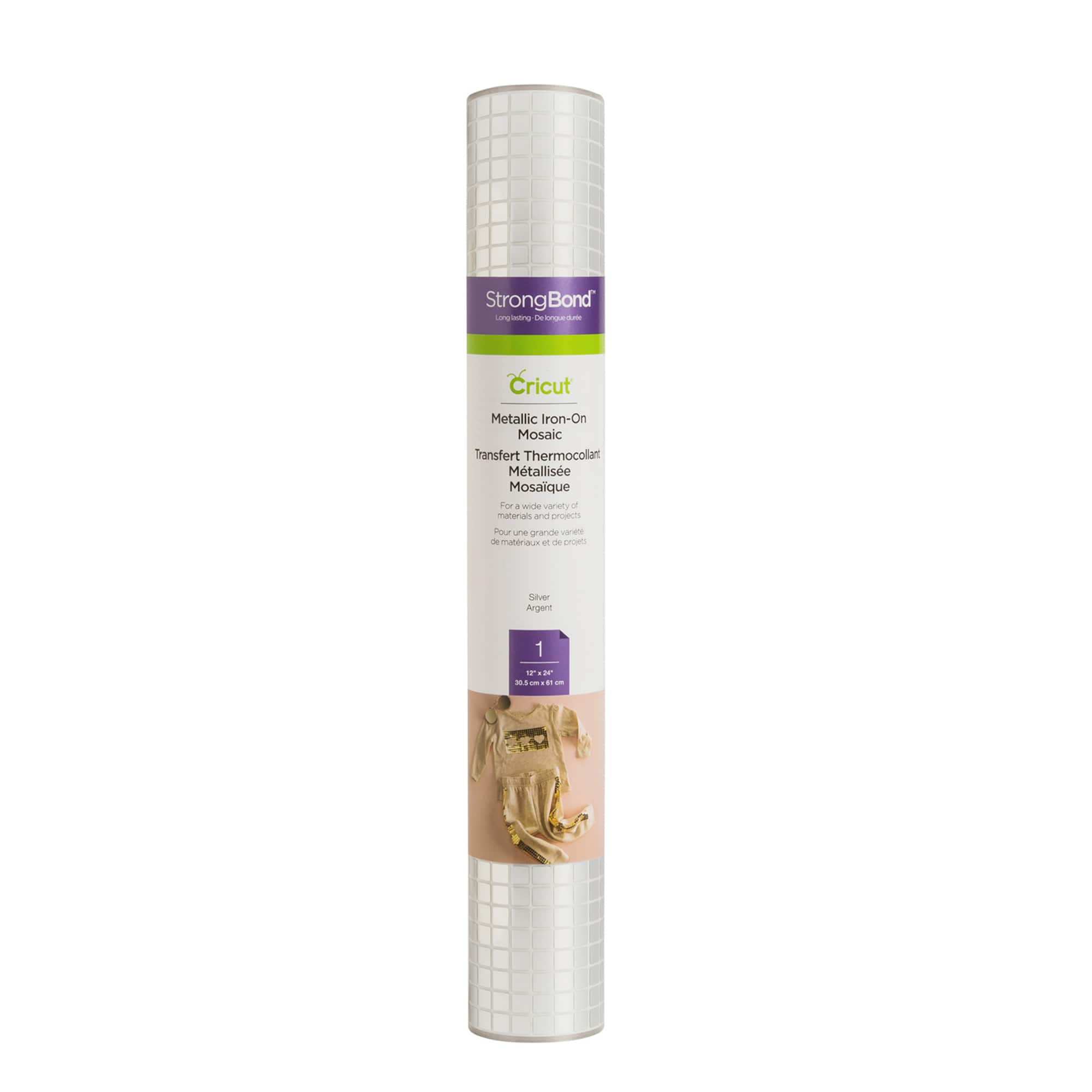 Cricut® Silver Mosaic Squares Metallic Iron-On